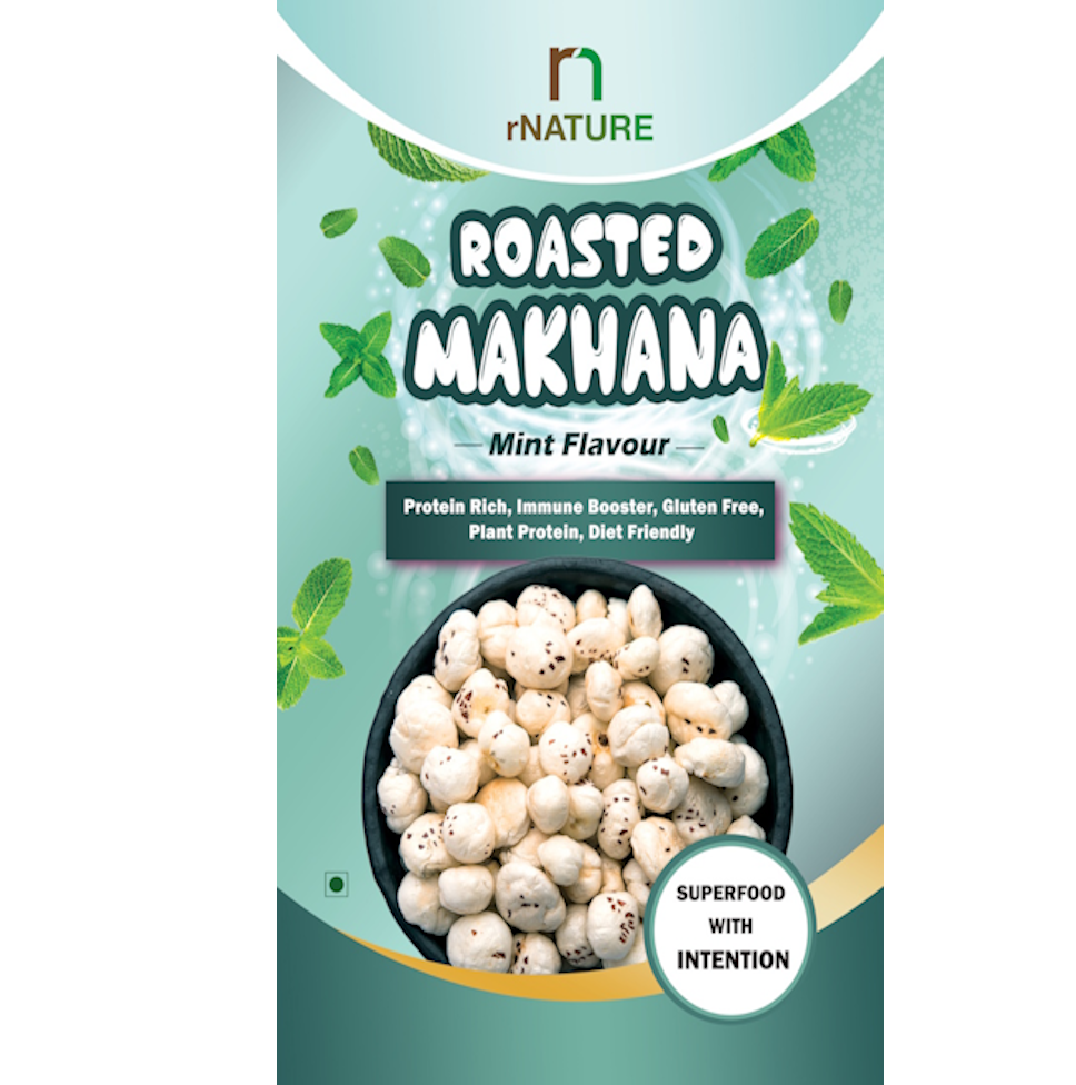 Mint flavoured roasted makhana – pudina foxnuts by Reddonatura
